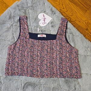 Buddy Love Pink/Purple Floral Top, Women's Medium, New With Tags